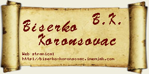 Biserko Koronsovac vizit kartica